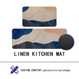 Kitchen Rugs and Mats Non Skid Washable, Absorbent Runner Rugs for Kitchen, Front of Sink, Kitchen Mats for Floor