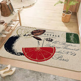 PUMPKIN LINEN DOOR MAT,WELCOME MAT,RUBBER BOTTOM NON-SLIP FLOOR CARPET,INDOOR AND  OUTDOOR MAT