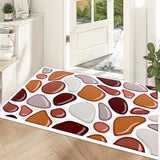 Paillasson à fleurs, tapis de bienvenue, antidérapant, facile à nettoyer, tapis d'intérieur
