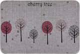 Paillasson en lin, tapis à dos en caoutchouc, tapis d'intérieur, paillasson gris, tapis de cuisine, motif personnalisable