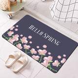 FLOWER PRINTED BATHROOM MAT,NON-SLIP DOOR MAT