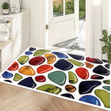 Paillasson à fleurs, tapis de bienvenue, antidérapant, facile à nettoyer, tapis d'intérieur
