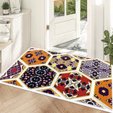 Paillasson à fleurs, tapis de bienvenue, antidérapant, facile à nettoyer, tapis d'intérieur