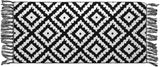 COTTON AREA RUG,BLACK AND WITHE RUGS,WITH TASSELS HOBO AREA CARPETS,USE FOR KITCHEN,BEDROOM,LIVING ROOM,ETC