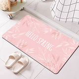 FLOWER PRINTED BATHROOM MAT,NON-SLIP DOOR MAT