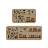 IMITATION LINEN KITCHEN MAT SET ,NON-SLIP DOOR MAT,CUSTOMABLE MAT