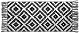 COTTON AREA RUG,BLACK AND WITHE RUGS,WITH TASSELS HOBO AREA CARPETS,USE FOR KITCHEN,BEDROOM,LIVING ROOM,ETC