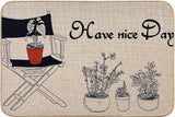 NONSLIP MAT,INDOOR RUBBER BACK CARPET,EASY TO CLEAN RUG,PUMPKIN PATTERN LINEN DOORMAT