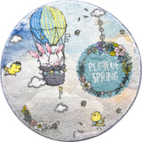 CARTOON AREA RUGS,KIDS PLAY MAT,BABY ROOM SOFT SURFACE CARPET,MACHINE WASHABLE LARGE  ROUND RUG