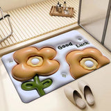 Absorbent bath mat,Bathroom rug,Non-slip bottom and soft surface,5D desgin bathroom carpet