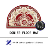 DONIER FLOOR MAT,SEMICIRCULAR DOORMAT,NON SLIP BACKING AND ABSORBENT RUGS