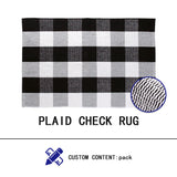 PLAID CHACK RUG,OUTDOOR MAT,WASHABLE WOVEN FRONT PROCH DECOR OUTDOOR INDOOR WELCOME MARS