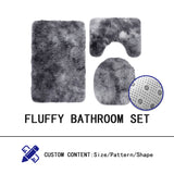 3 PIECE BATH RUG SET,BATH RUG,CONTOUR MAT,TOILET SEAT COVER,ABSORBENT&NON-SLIP BATHROOM RUGS