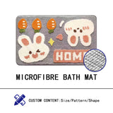 BATH MAT MICROFIBER MAT,SUPER SOFT RUG, ANTI-SLIP CARPET,CARTOON PATTERN MAT