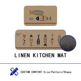 IMITATION LINEN KITCHEN MAT SET ,NON-SLIP DOOR MAT,CUSTOMABLE MAT