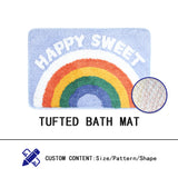 TUFTED MICROFIBRE BATHMAT,NON-SLIP BOTTOM CARPET,SUPERSOFT BATHROOM DOOR MAT,RAINBOW PATTERN MAT