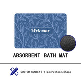 ABSORBENT FLOOR MAT,CUSTOM PATTERN MAT,BATHROOM NON-SLIP CARPET