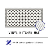 Vinyl Kitchen Mat,Floor Carpet,Easy to Clean,Non-Slip Bottom,Bathroom Mats