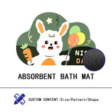 BATHROOM MAT  ABSORBANT DOOR MAT  NON-SLIP CARPET  CUSTOMISABLE