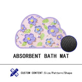 ABSORBENT BATHROOM MAT NON-SLIP CARPET FLOWER PATTERN FLOOR MAT