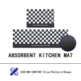 KITCHEN MAT ABSORBENT MAT NON-SKID CARPET  CUSTOMISABLE PARRETN