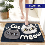 CARTOON BATHROOM RUG,TUFTED JACQUARD FLOOR MAT,CAT PRINT DOORMAT,TPR NON SLIP CARPET,MACHINE WASHABLE