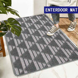 Paillasson antidérapant, imperméable, lavable en machine, tapis de sol, tapis de porte
