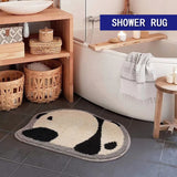 PANDA PATTERN BATHROOM MAT,TUFTED JACQUARD BATH MICROFIBER RUGS,MACHINE WASHABLE MATS,USE FOR BATHROOM,BEDROOM,INDOOR MAT