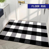 PLAID CHACK RUG,OUTDOOR MAT,WASHABLE WOVEN FRONT PROCH DECOR OUTDOOR INDOOR WELCOME MARS