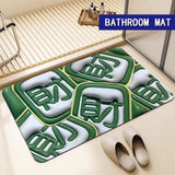 Absorbent bath mat,Bathroom rug,Non-slip bottom and soft surface,5D desgin bathroom carpet