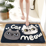 CARTOON BATHROOM RUG,TUFTED JACQUARD FLOOR MAT,CAT PRINT DOORMAT,TPR NON SLIP CARPET,MACHINE WASHABLE