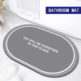 ABSORBENT BATH MAT NON-SKID MAT CUSTOM MAT OVAL FLOOR MAT