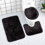 3 PIECE BATH RUG SET,BATH RUG,CONTOUR MAT,TOILET SEAT COVER,ABSORBENT&NON-SLIP BATHROOM RUGS