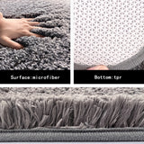 BATHROOM RUG BATH MAT PLUSH MICROFIBER SHAGGY NON SLIP SOFT SHOWER RUG,WATER ABSORBENT BATH MAT,MACHINE WASHABLE