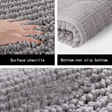 CHENILLE BATHROOM RUGS,BATHROOM NON SLIP MATS EXTRA THICK CHENILLE RUG,SUPER ABSORBENT SHOWER MATS
