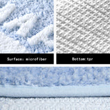 TUFTED MICROFIBRE BATHMAT,NON-SLIP BOTTOM CARPET,SUPERSOFT BATHROOM DOOR MAT,RAINBOW PATTERN MAT