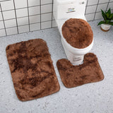 3 PIECE BATH RUG SET,BATH RUG,CONTOUR MAT,TOILET SEAT COVER,ABSORBENT&NON-SLIP BATHROOM RUGS