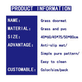 WELCOME  MAT,GRASS OUTDOOR CARPET,EASY TO CLEAN DOORMAT,RUBBER MAT