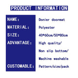 DONIER DOORMAT,INDOOR NON-SLIP BOTTOM BACK RUGS,ABSORBENT DOOR MATS,MACHINE WASHABLE CARPET