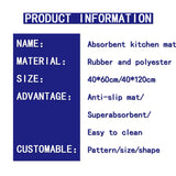 KITCHEN MAT ABSORBENT MAT NON-SKID CARPET  CUSTOMISABLE PARRETN