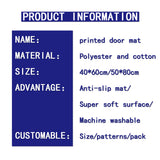 IMITATION SILK PRINT FLOOR MATS,INDOOR MAT RUGS,COTTTON NON SLIP BACK MAT