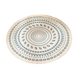 ROUND COTTON PRINT CARPET,BOHEMIAN STYLE BEDROOM BEDSIDE RUGS,COTTON MATS FOR LIVING ROOM,MACHINE WASHABLE