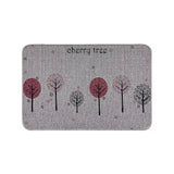 Paillasson en lin, tapis à dos en caoutchouc, tapis d'intérieur, paillasson gris, tapis de cuisine, motif personnalisable