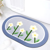 SUPER ABSORBENT FLOOR MAT,ULTRA THIN BATHROOM RUGS WITH RUBBER BACKING,QUICK DRY BATHROOM CARPET