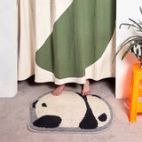 PANDA PATTERN BATHROOM MAT,TUFTED JACQUARD BATH MICROFIBER RUGS,MACHINE WASHABLE MATS,USE FOR BATHROOM,BEDROOM,INDOOR MAT