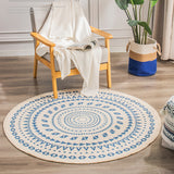 ROUND COTTON PRINT CARPET,BOHEMIAN STYLE BEDROOM BEDSIDE RUGS,COTTON MATS FOR LIVING ROOM,MACHINE WASHABLE