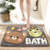 CARTOON BATHROOM RUG,TUFTED JACQUARD FLOOR MAT,CAT PRINT DOORMAT,TPR NON SLIP CARPET,MACHINE WASHABLE