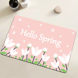 FLOWER PRINTED BATHROOM MAT,NON-SLIP DOOR MAT