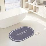 ABSORBENT BATH MAT NON-SKID MAT CUSTOM MAT OVAL FLOOR MAT