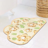 ABSORBENT BATHROOM MAT NON-SLIP CARPET FLOWER PATTERN FLOOR MAT